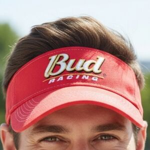 Vintage Nascar Visor Hat Bud Racing